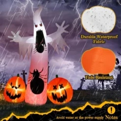 Syemin Decorative Holiday Scene Props Halloween Inflatables Pumpkin Outdoor Decorations, Halloween Ghost Decor, Multicolored, 98.4"*47.2"*141.7" -Furniture GUEST 74cd2b13 3fc2 47c1 a1e9 b91814ddd63a