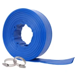 Syemin Drip Irrigation 100Ft Pool Backwash Hose Heavy Duty Reinforced Water Discharge Hose For Swimming Pool Filter Pump With 2 Clamp, Blue, 2"*2"*2" -Furniture GUEST 75fd6ec8 9b74 49a5 a083 bade368b4d6b