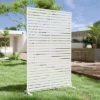 Syemin Patio Decorative Screens Outdoor Privacy Screen 6-Piece Outdoor Privacy Screens And Panel Outdoor Decorative Fence, White, 45.47"*15.75"*72.05"