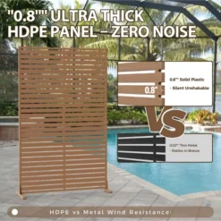 Syemin Patio Decorative Screens Outdoor Privacy Screen 6-Piece Outdoor Privacy Screens And Panel Outdoor Decorative Fence, Brown, 45.47"*15.75"*72.05" -Furniture GUEST 790a2a66 5052 47de 912e 4a8422bc338d