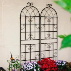 Syemin Patio Decorative Screens, Elegant Vine Pattern Yard Fencing, Pet-Safe Decorative Fence For Yard, Patio, Black, 40"*19.7"*71" -Furniture GUEST 79f3155e 0c39 47be 99c1 135ad57c4f6d