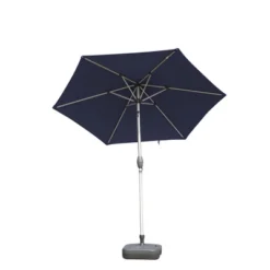 Syemin Outdoor Patio Umbrella With 6 Sturdy Ribs, Push Button Tilt And Crank, Waterproof, UV-Resistant Uitable For Garden, Blue, 90"*90"*86.64" -Furniture GUEST 7c77233e 625a 4346 9dde 9ca3fa27c1b0