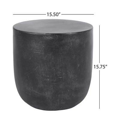 Syemin Patio End Tables Accent Side End Table For Outdoor And Indoor, Garden, Backyard Use, Special Design, Black, 15.5"*15.5"*17.75" 1 Syemin Patio End Tables Accent Side End Table For Outdoor And Indoor, Garden, Backyard Use, Special Design, Black, 15.5"*15.5"*17.75"