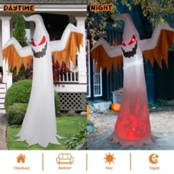 Syemin Decorative Holiday Scene Props 12 FT Halloween Inflatables Outdoor Decoration Ghost Halloween Decor Inflatable Decorations, White, 93"*35"*144" -Furniture GUEST 8385b250 c6bb 40f6 b8c0 e37a83651ec1