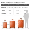 Syemin Luggage 3-Piece Luggage Sets (20", 24", 28"), Suitcase With Wheels, Hardside Suitcase With 4 Spinner Wheels, Orange, 21.65"*13.19"*31.1"