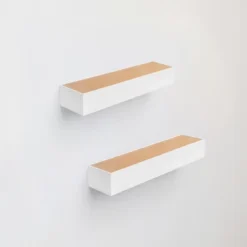 Syemin Decorative Wall Shelf Wall Floating Shelves Wall Wood Decor Storage Shelves Wall Mounted Shelf Storage Hanging Shelf, Beige, 23.62"*5.91"*2.36" -Furniture GUEST 857c2482 a9a8 4fdc ad50 af047151809c