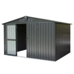 Syemin Deck Boxes Durable, Horizontal Compact Storage Shed For Garden, Backyard, Patio, Closet Deck Box, Black, 118.43"*95.12"*76.57" -Furniture GUEST 86a42086 7a84 4f75 806f 6c11919357bb