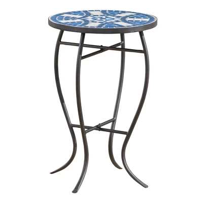 Syemin Patio End Tables Accent Side End Table For Outdoor And Indoor, Garden, Backyard Use, Special Design, Multicolored, 13.75"*13.75"*21.4" 2 Syemin Patio End Tables Accent Side End Table For Outdoor And Indoor, Garden, Backyard Use, Special Design, Multicolored, 13.75"*13.75"*21.4" - Image 2