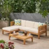 Syemin Patio Seating Sets Outdoor, Featuring Unique Design, Ideal For Chats, Perfect For Gardens, Living Spaces, Beige, 81.5"*53.5"*24"