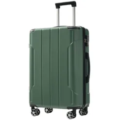 Syemin Luggage Hardshell Luggage, Lightweight Durable ABS Suitcases With Double Wheels, Expandable 24-inch Checked Luggage, Green, 15.9"*10.2"*25.8" -Furniture GUEST 88e9e025 7d95 4b04 8d83 d51e873a8884