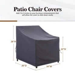 Syemin Plant Covers, Outdoor Swivel Lounge Chair Cover 2 Pack, Waterproof High Wind Resistant Anti-Fading, Gray 36"*34"*36" -Furniture GUEST 8a1826bc b03b 4cbc aed4 0c12766b9803