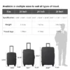 Syemin Luggage Sets 3 Piece Suitcases Suitcase Set ABS Hard Case Luggage With TSA Lock Spinner Wheels Durable Luggage, Black, 20.87"*11.61"*30.31"