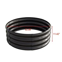 Syemin Outdoor Garden Raised Planter, Backyard Patio Planter Raised Bed For Flowers, Herbs, Black, 32.08"*32.08"*11.42"