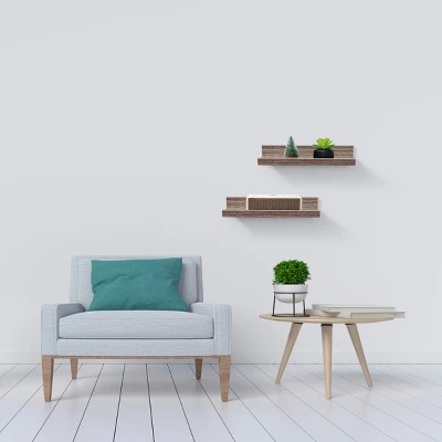 Syemin Decorative Wall Shelf Floating Shelves Wall Mounted Wood Shelves Hanging Bathroom Shelf Home Wall Decor Corner Shelf, Beige, 10.04"*3.93"*1.97" 2 Syemin Decorative Wall Shelf Floating Shelves Wall Mounted Wood Shelves Hanging Bathroom Shelf Home Wall Decor Corner Shelf, Beige, 10.04"*3.93"*1.97" - Image 2