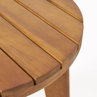 Syemin Patio End Tables Accent Side End Table For Outdoor And Indoor, Garden, Backyard Use, Special Design, Brown, 15.75"*15.75"*14.25" 2 Syemin Patio End Tables Accent Side End Table For Outdoor And Indoor, Garden, Backyard Use, Special Design, Brown, 15.75"*15.75"*14.25" - Image 2