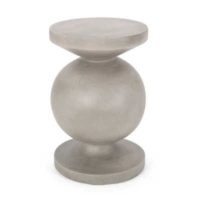 Syemin Patio End Tables, Stylish End Tables For Indoor And Outdoor Use, Ideal For Gardens, Backyard, Special Design, Gray, 17.25"*17.25"*26.5" 5 Syemin Patio End Tables, Stylish End Tables For Indoor And Outdoor Use, Ideal For Gardens, Backyard, Special Design, Gray, 17.25"*17.25"*26.5" - Image 5