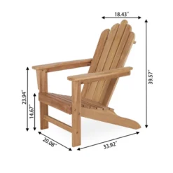 Syemin Patio Accent Chairs, Adirondack Patio Chair With Footrest For Patio, Garden, Poolside, Lawn, Outdoor Leisure, Brown, 29.5" * 37.8" * 37.4" -Furniture GUEST 8f9ac286 030d 4ae3 af50 5b7f4b061ec8