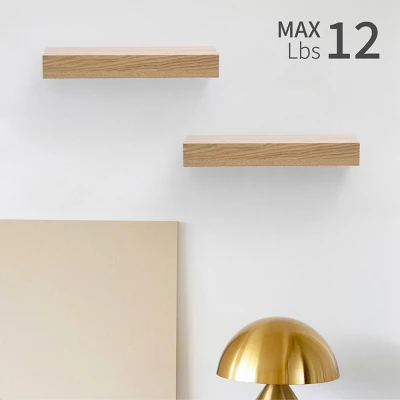 Syemin Decorative Wall Shelf Bathroom Floating Shelf Wall Mounted Shelf Farmhouse Home Decor Display Shelving, Wall Shelves, Beige, 11.81"*3.94"*1.26" 3 Syemin Decorative Wall Shelf Bathroom Floating Shelf Wall Mounted Shelf Farmhouse Home Decor Display Shelving, Wall Shelves, Beige, 11.81"*3.94"*1.26" - Image 3