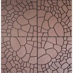 Syemin Carpet Tiles 44pcs Stone Texture Patio Deck Tiles, DIY Module Tiles Floor Tile For Porch Poolside Balcony Backyard, Brown, 12"*12"*0.8" -Furniture GUEST 90883e0b 858b 4408 908b 513ff228263b