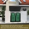 Syemin Storage Shed, Waterproof Storage Shed, Double Shelves For Cleaning Tools And Garden Accessories, Brown, 53.2"*34.3"*47.1"