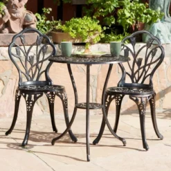Syemin Patio Seating Sets Outdoor, Featuring Unique Design, Ideal For Chats, Perfect For Gardens, Living Spaces, Black, 17"*19"*33.75" -Furniture GUEST 91989e6a b3d5 4f5f a665 cf46d85d40fc