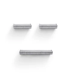 Syemin Decorative Wall Shelf 3 Set Floating Shelves Wall Mounted Wood Shelves Wall Decor Storage Picture Ledge Shelf, Grey, 23.62"*5.91"*1.57" -Furniture GUEST 92777115 8b2d 4a15 aa84 3e5422203ba8