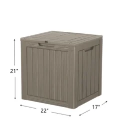Syemin Deck Box, 30GAL Outdoor Storage Box, Patio Gardening Tools, Water And UV Resistant For Patio, Garden, Lawn, Brown, 22.1"*17.1"*20.9" -Furniture GUEST 92a5156a 4ec3 49da b745 d900c3659ac9
