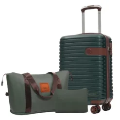 Syemin Luggage Luggage 20 Inch Sets 3 Piece Carry On Luggage Lightweight Hardshell ABS Suitcases With Wheels, Green, 13.6"*9"*21.3" -Furniture GUEST 9391bd0d 25ac 4d47 8de6 f236f88827f1
