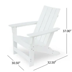 Syemin Patio Accent Chairs, Adirondack Patio Chairs , Lawn Chairs For Patio, Garden, Poolside, Lawn, Outdoor Relaxation, White, 30.5"*32.5"*37" -Furniture GUEST 967bcc54 9035 4ee0 b0f9 89e33e73d226