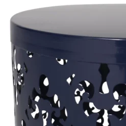 Syemin Patio End Tables, Stylish End Tables For Indoor And Outdoor Use, Ideal For Gardens, Backyard, With Special Design, Blue, 13.75"*13.75"*18" -Furniture GUEST 9913df40 2670 4f28 9b20 01ad6a37fd41