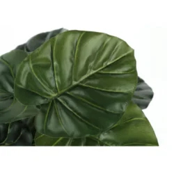 Syemin Artificial Plant Alocasia Indoor Faux Fake Table Greenery Potted Real Touch Decorative Green Leaves Black Pot, Green, 20"*20"*23.5" -Furniture GUEST 99b0098c e939 4113 bd6f eb0ae0be3f6a