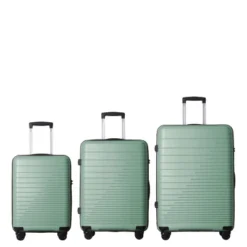 Syemin Luggage Luggage Set 3 Piece PP Hardshell Carry On Suitcase With Spinner Wheels TSA Lock Lightweight Suitcases, Green, 20.47"*11.22"*29.33" -Furniture GUEST 9bb52bf7 d0a0 49c6 aeab 0ec2ca2d87ca
