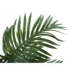 Syemin Artificial Plant Palm Tree Indoor Floor Greenery Potted Real Touch Decorative Green Leaves Black Pot, Green, 12"*12"*12.5" -Furniture GUEST 9cd50511 65f6 47ce ab56 a15ab965527f