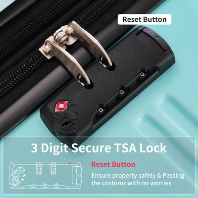 Syemin 3 PCS Bag And Luggage Sets, With 4 Spinner Wheels Lightweight Suitcase, Suitable For Business Trips And Travel, Blue, 28.5"*17.9"*11.6" 2 Syemin 3 PCS Bag And Luggage Sets, With 4 Spinner Wheels Lightweight Suitcase, Suitable For Business Trips And Travel, Blue, 28.5"*17.9"*11.6" - Image 2