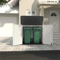 Syemin Storage Shed, Waterproof Storage Shed For Cleaning Tools And Garden Accessories, White, 50"*29"*41" -Furniture GUEST 9e019023 6598 4301 9e49 8a608c14117d