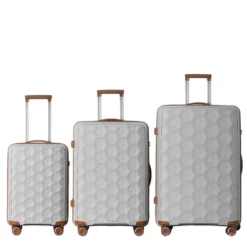 Syemin Luggage 3-Piece Luggage Set Travel Lightweight Suitcases With Rolling Wheels TSA Lock Carry On Luggage 20"/24"/28", Grey, 20.08"*11.81"*30.12" -Furniture GUEST 9f52c4b9 7541 4b7b bd9b 698a5d556532