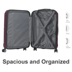Syemin Luggage 3-Piece Luggage Set-20", 24", And 28" Suitcases With Silent Spinner Wheels Suitcase Sets Carry On Luggage, Purple, 21.06"*11.81"*30.31" -Furniture GUEST 9fdd678e 7002 4845 9892 54cba6a3c5be