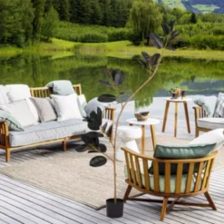 Syemin Artificial Plant Palm Tree Indoor Faux Fake Floor Greenery Potted Real Touch Decorative Green Leaves Black Pot, Green, 8.2"*8.2"*82.6" -Furniture GUEST a1d57222 b2a3 4572 b17a 702e46955f65