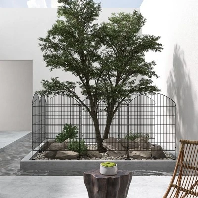 Syemin Patio Decorative Screens, Elegant Vine Pattern Yard Fencing, Pet-Safe Decorative Fence For Yard, Patio, Black, 137"*0.25"*43.25" 1 Syemin Patio Decorative Screens, Elegant Vine Pattern Yard Fencing, Pet-Safe Decorative Fence For Yard, Patio, Black, 137"*0.25"*43.25"