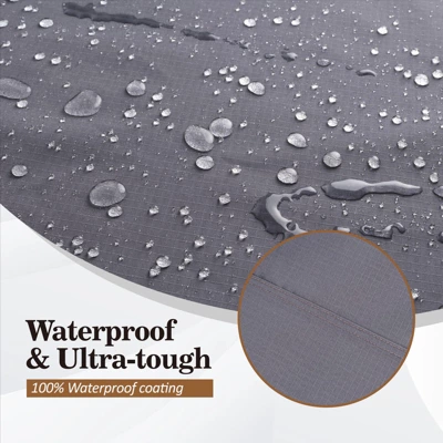 Syemin Plant Covers, Outdoor Swivel Lounge Chair Cover 2 Pack, Waterproof High Wind Resistant Anti-Fading, Gray 42"*43"*42" 2 Syemin Plant Covers, Outdoor Swivel Lounge Chair Cover 2 Pack, Waterproof High Wind Resistant Anti-Fading, Gray 42"*43"*42" - Image 2