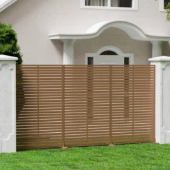 Syemin Patio Decorative Screens Outdoor Privacy Screen 6-Piece Outdoor Privacy Screens And Panel Outdoor Decorative Fence, Brown, 45.47"*15.75"*72.05" -Furniture GUEST a3ac53c3 fab1 4b3a 8467 9de6a29095ea