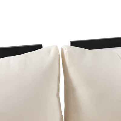 Syemin Patio Seating Sets Outdoor, Featuring Unique Design, Ideal For Chats, Perfect For Gardens, Living Spaces, Beige, 69.25"*32.5"*29.5" 3 Syemin Patio Seating Sets Outdoor, Featuring Unique Design, Ideal For Chats, Perfect For Gardens, Living Spaces, Beige, 69.25"*32.5"*29.5" - Image 3