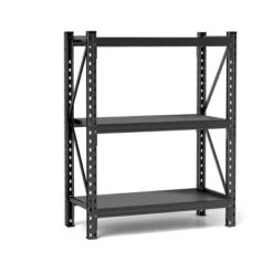 Syemin Utility Storage Shelves 3-Tier Industrial Shelving Rack, Adjustable Shelving Unit, Heavy Duty Garage Storage Rack, Black, 67"*19.7"*63" -Furniture GUEST a6d0ab31 6c6f 44f1 a38b 16f63c419ad1
