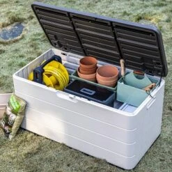 Syemin Storage Shed, Waterproof Storage Shed For Cleaning Tools And Garden Accessories, White, 45.7"*23.6"*23.6" -Furniture GUEST a977e473 8823 42fb b5cf 5fc123df0d71
