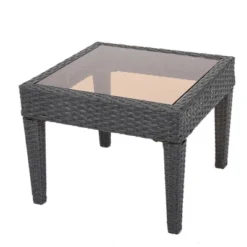 Syemin Patio End Tables Accent Side End Table For Outdoor And Indoor, Garden, Backyard Use, Special Design, Gray, 20"*20"*15.3"