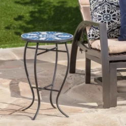 Syemin Patio End Tables Accent Side End Table For Outdoor And Indoor, Garden, Backyard Use, Special Design, Multicolored, 13.75"*13.75"*21.4" 9 Syemin Patio End Tables Accent Side End Table For Outdoor And Indoor, Garden, Backyard Use, Special Design, Multicolored, 13.75"*13.75"*21.4" -Furniture GUEST ab9347a8 b691 4568 9b86 f7be07508add