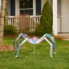 Syemin Decorative Holiday Scene Props 3FT Halloween Decorations Spider, Outdoor Halloween Decor Iridescent Spider, Multicolored, 36"*36"*17"