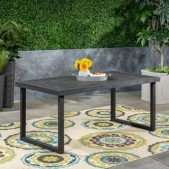 Syemin Patio End Tables, Stylish End Tables For Indoor And Outdoor Use, Ideal For Gardens, Backyard, Special Design, Gray, 69"*35.5"*29.5" -Furniture GUEST b0bec473 39ee 4c8c 95c6 e51da206daba