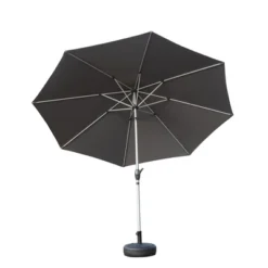 Syemin Outdoor Patio Umbrella With 8 Sturdy Ribs, Push Button Tilt And Crank, Waterproof, UV-Resistant Uitable For Garden, Gray, 120"*120"*97.2" -Furniture GUEST b0c5bdd3 6db6 42db 8ae1 f98712733836