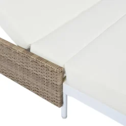 Syemin Patio Chaise Lounges, Outdoor Patio Daybed, Comfy Seat Cushion, Sofa Furniture, For Backyard, Swimming Pool, White, 77.8"*62.6"*35.8" -Furniture GUEST b14720b6 8356 4864 9d6a 0aa82fcef7d7